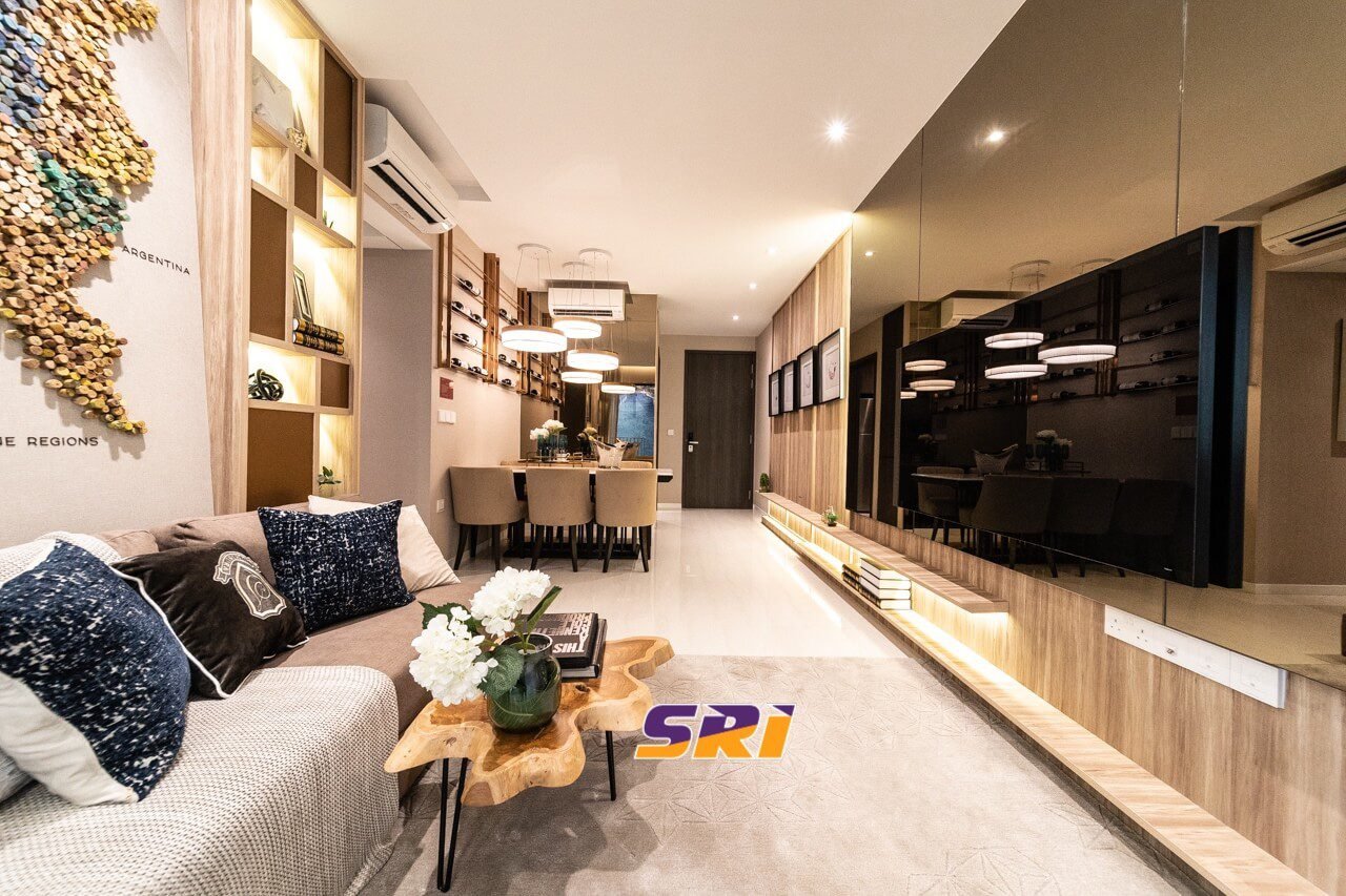 Riverfront Residences Showflat 2-Bedroom Living Hall