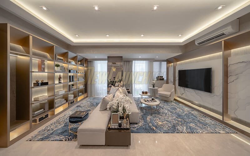 V on Shenton Showflat 3-Bedroom Living Room